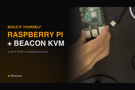 Beacon KVM running on a Raspberry Pi 4B