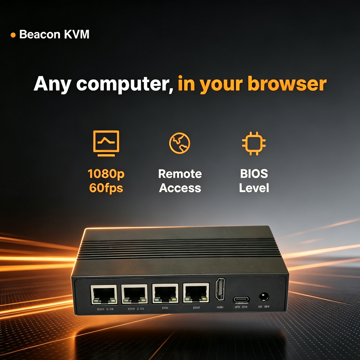 IP KVM with remote access built in